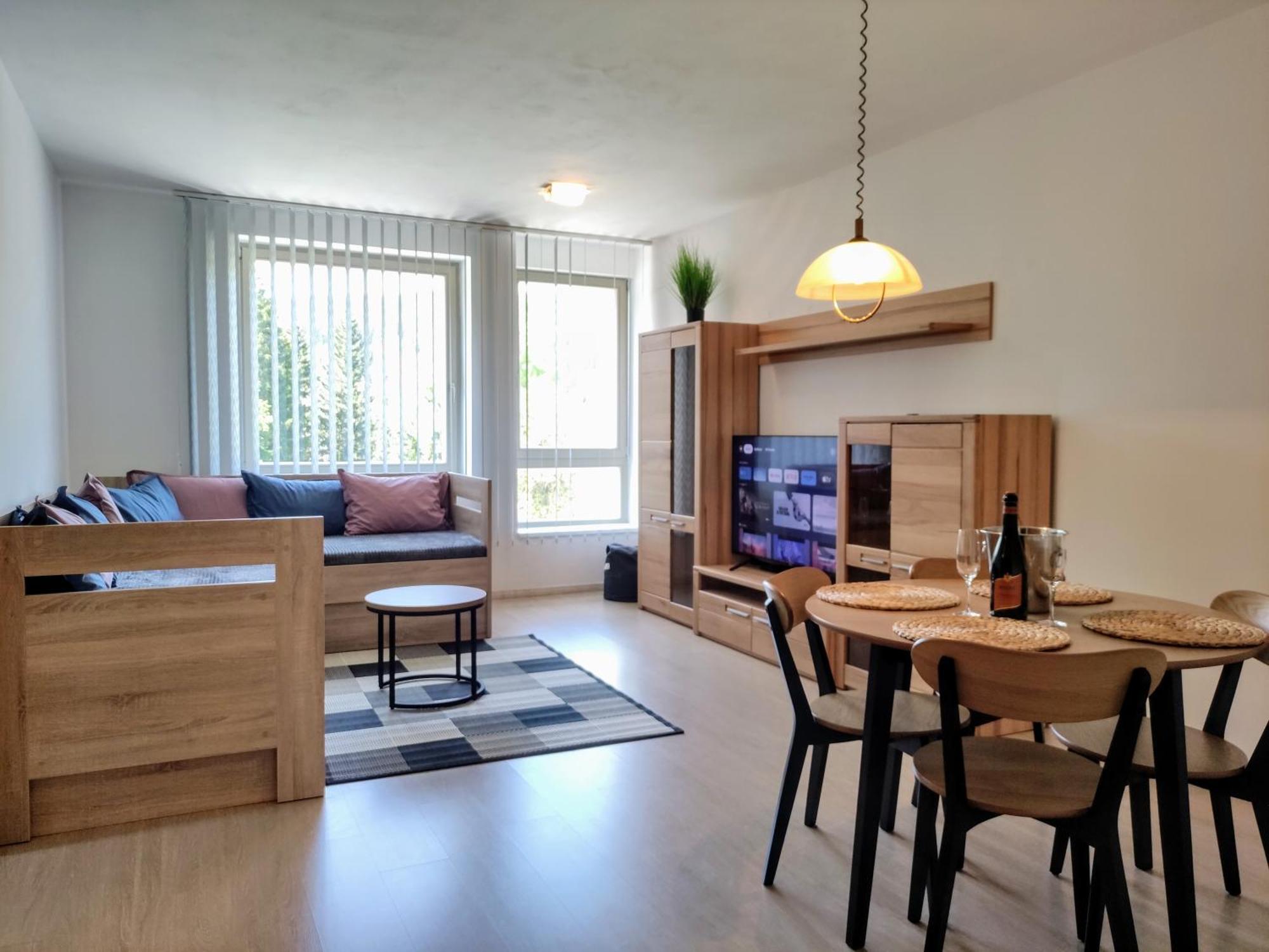WELLNESS APARTMÁN RESIDENT HARRACHOV C308 Horský apartmán 2KK s velkou terasou a vlastním parkováním v garáži Esterno foto